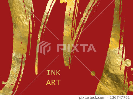 Vector Red and Gold Design illustration Vector Red and Gold Design illustration 136747761