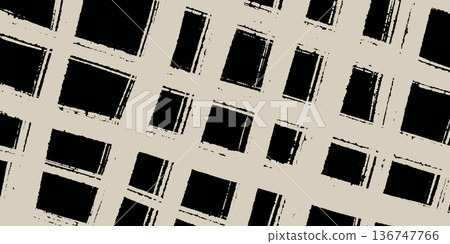 Abstract White Grid Brush Stroke Lattice Pattern 136747766