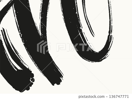 Abstract Black and White Ink Brush Strokes Abstract Black and White Ink Brush Strokes 136747771