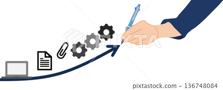 Illustration of a roadmap to achieving your goals Illustration of a roadmap to achieving your goals 136748084