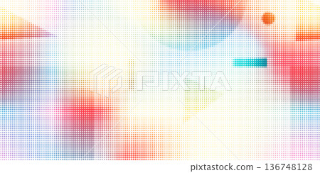 Abstract colorful geometric dotted halftone vector background. Blue and red organic gradient shapes half tone dot textured pattern for banner, cover, water texture, surface design Abstract colorful geometric dotted halftone vector background. Blue and red organic gradient shapes half tone dot textured pattern for banner, cover, water texture, surface design 136748128