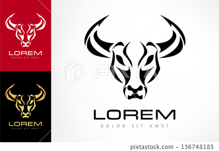 bull head logo vector design bull head logo vector design 136748185