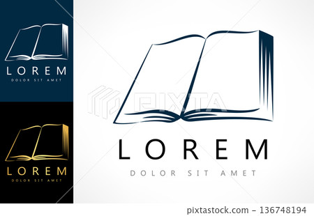 Book logo vector design. Education logo Book logo vector design. Education logo 136748194
