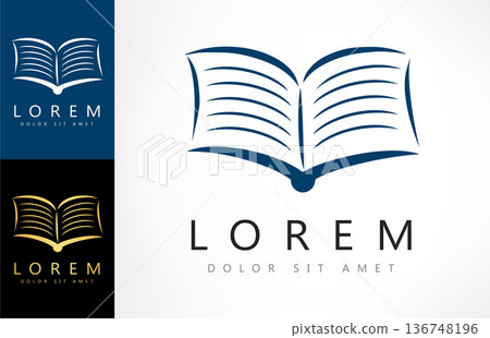 Book logo vector design. Education logo Book logo vector design. Education logo 136748196