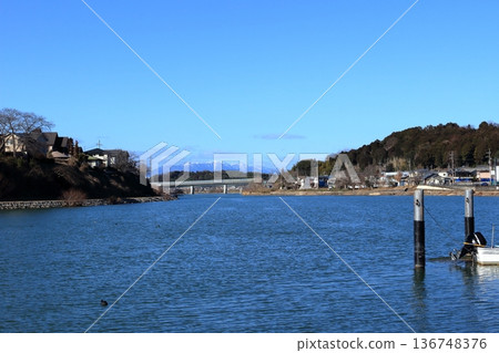 Scenery of Seta River, Otsu City, Shiga Prefecture Scenery of Seta River, Otsu City, Shiga Prefecture 136748376