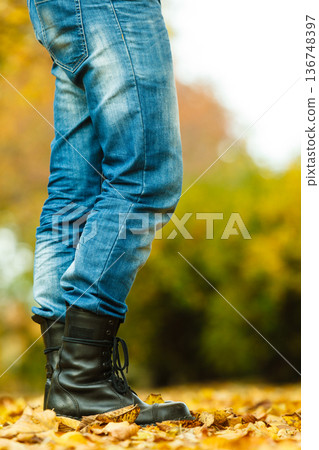 Man in black boots. 136748397