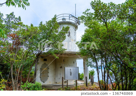 [Japan's Top 100 Castles] Hiketa Castle Ruins, Hiketahana Lighthouse in Early Autumn 1, Higashikagawa City, Kagawa Prefecture 136748869