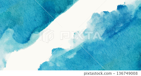 Blue Watercolor Abstract Vector Banner Blue Watercolor Abstract Vector Banner 136749008