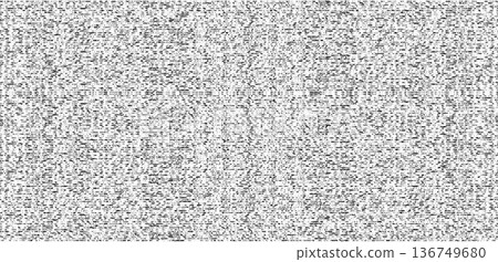 Abstract black and white scan glitch texture. Distressed vector background with noise, scanner error lines and digital interference. Rough grainy surface for grunge poster and techno aesthetic. Abstract black and white scan glitch texture. Distressed vector background with noise, scanner error lines and digital interference. Rough grainy surface for grunge poster and techno aesthetic. 136749680