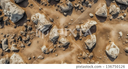 Texture rocks and cliffs background, geology theme, AI generated 136750126