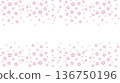 Small cherry blossom frame white background 136750196