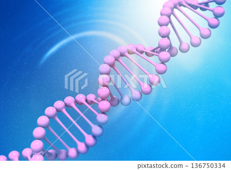 DNA strands on Scientific background DNA strands on Scientific background 136750334