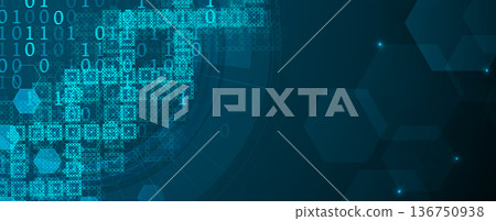 Ukrainian moderm technology background for science and business theme 136750938