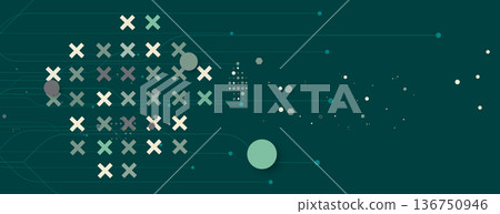 Ukrainian moderm technology background for science and business theme 136750946