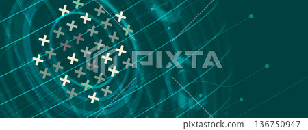 Ukrainian moderm technology background for science and business theme 136750947