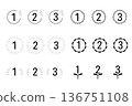 Numeric icon set 136751108