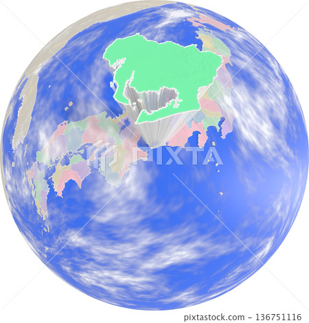 A planet-like map of Aichi Prefecture seen from above the Earth A planet-like map of Aichi Prefecture seen from above the Earth 136751116