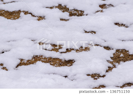 零星的積雪和地面圖案 零星的積雪和地面圖案 136751150
