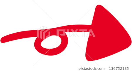 Illustration of a single-line hand-drawn arrow 12 (red) Illustration of a single-line hand-drawn arrow 12 (red) 136752185