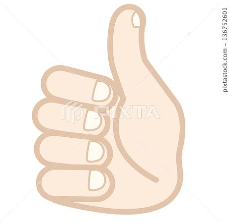 GOOD hand sign like! thumbs-up GOOD hand sign like! thumbs-up 136752601