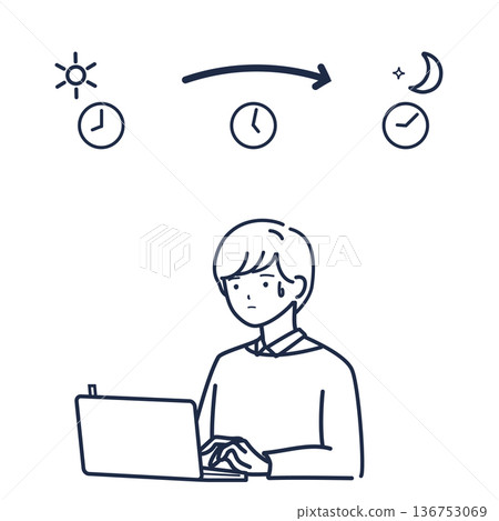 一位商務人士在開會前匆忙思考和整理文件。 136753069