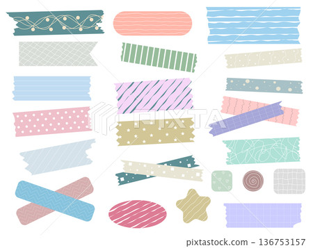 Set of cute decorative adhesive tapes Set of cute decorative adhesive tapes 136753157