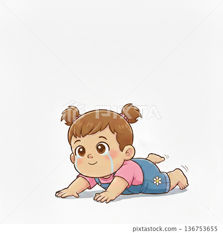 剛才還在哭泣的女孩突然停止了哭泣，開始說話。 136753655