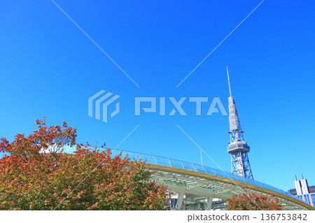 Scenery of Nagoya TV Tower and Oasis 21, Nagoya City, Aichi Prefecture Scenery of Nagoya TV Tower and Oasis 21, Nagoya City, Aichi Prefecture 136753842