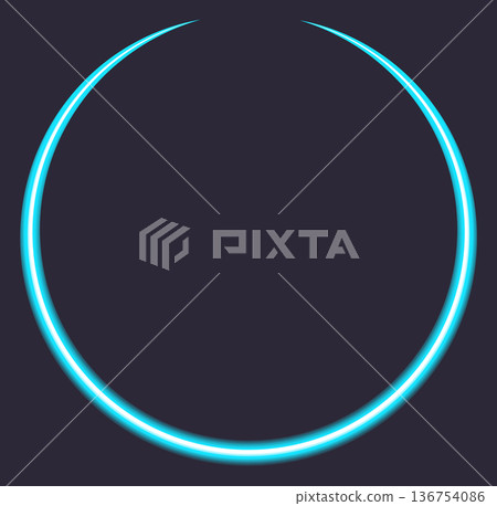 Glow circle design with neon light effect 136754086