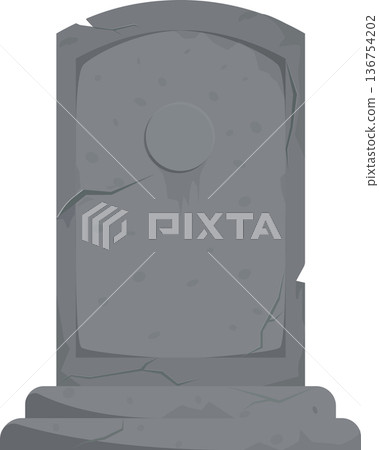Ancient gravestone with weathered stone surface Ancient gravestone with weathered stone surface 136754202