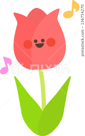 有趣又可愛的鬱金香（紅色） 136754270