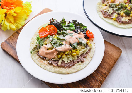 Tortilla making Cactus steak 136754362