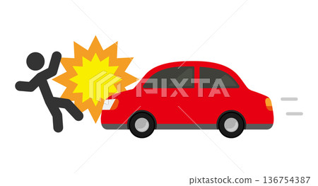 Car hitting someone 136754387