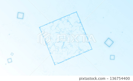 Abstract blue polygon square with digital network connections and geometric lines. Futuristic technology structure, clean minimal composition, data grid and cyber tech visual style. Abstract blue polygon square with digital network connections and geometric lines. Futuristic technology structure, clean minimal composition, data grid and cyber tech visual style. 136754400