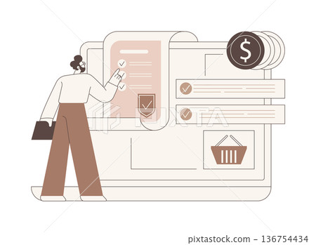 Buy license isolated cartoon vector illustrations. Buy license isolated cartoon vector illustrations. 136754434