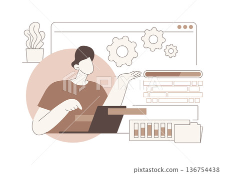 Download software isolated cartoon vector illustrations. 136754438