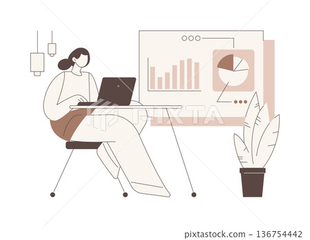 Data visualization software isolated cartoon vector illustrations. 136754442