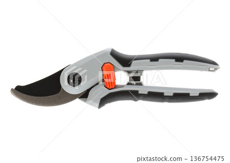 Garden secateurs on white background 136754475