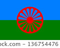 Romani people flag background illustration 136754476