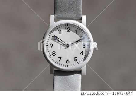 Two-hand mechanical wrist watch, front view 136754644