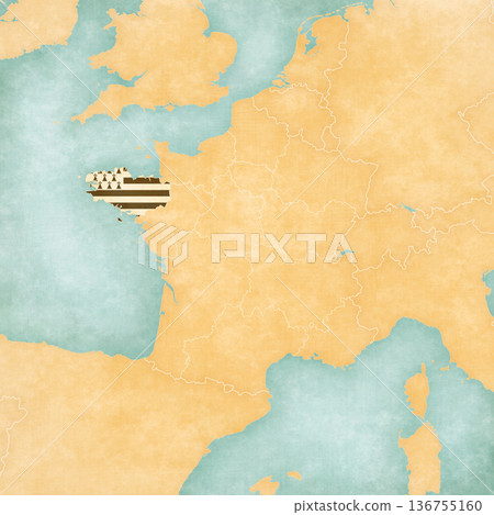 Map of France - Brittany 136755160