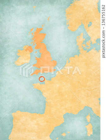 Map of Western Europe - Guernsey 136755162