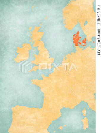 Map of Western Europe - Denmark Map of Western Europe - Denmark 136755165