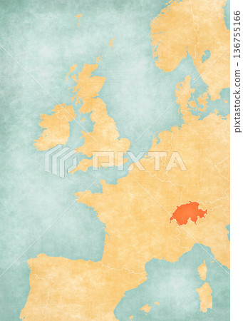 Map of Western Europe - Switzerland Map of Western Europe - Switzerland 136755166