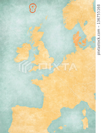 Map of Western Europe - Faroe Islands 136755168