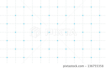 A rough, square, dashed grid with blue star marks A rough, square, dashed grid with blue star marks 136755358