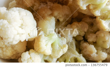 The frozen green broccoli. The frozen green broccoli. 136755479