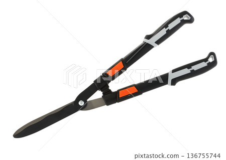 Garden shears isolated on white 136755744