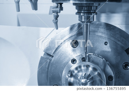 5-Axis CNC Milling Machine Cutting Mold Parts with Barrel Tool 136755895