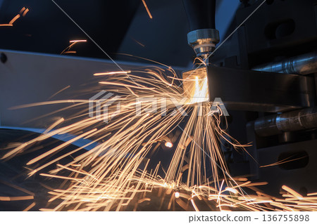 Fiber Laser Cutting and Engraving Square Metal Tube Fiber Laser Cutting and Engraving Square Metal Tube 136755898